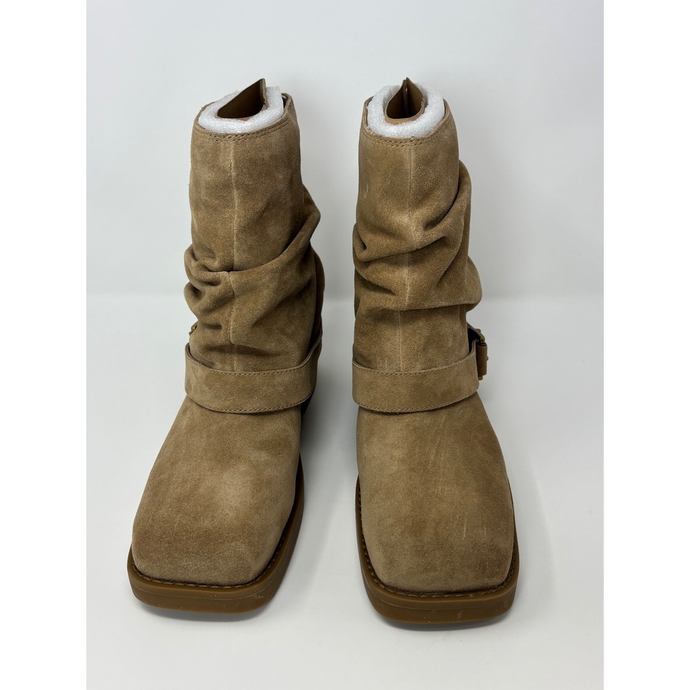 Michael Kors Colby Flat Bootie Leather Boots Slouchy Square Toe Size 9.5 NIB